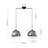 Dual-Light Hand-Blown Mirrored Glass Pendant