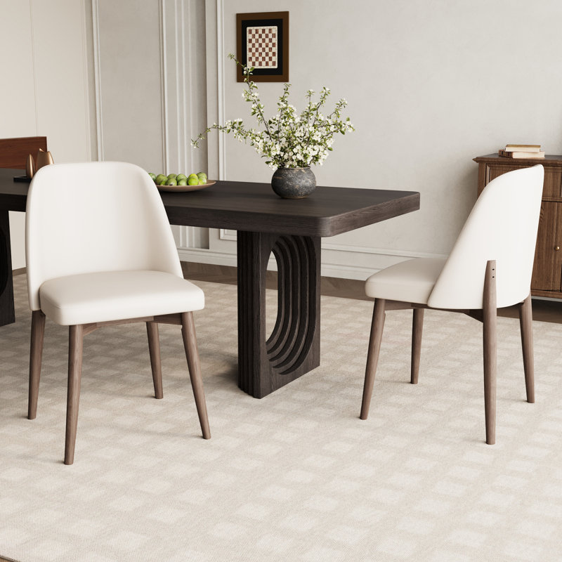 Chaise d'appoint rembourrée moderne, chaise de salle à manger avec revêtement confortable en cuir PU pour la cuisine, le bar, le salon