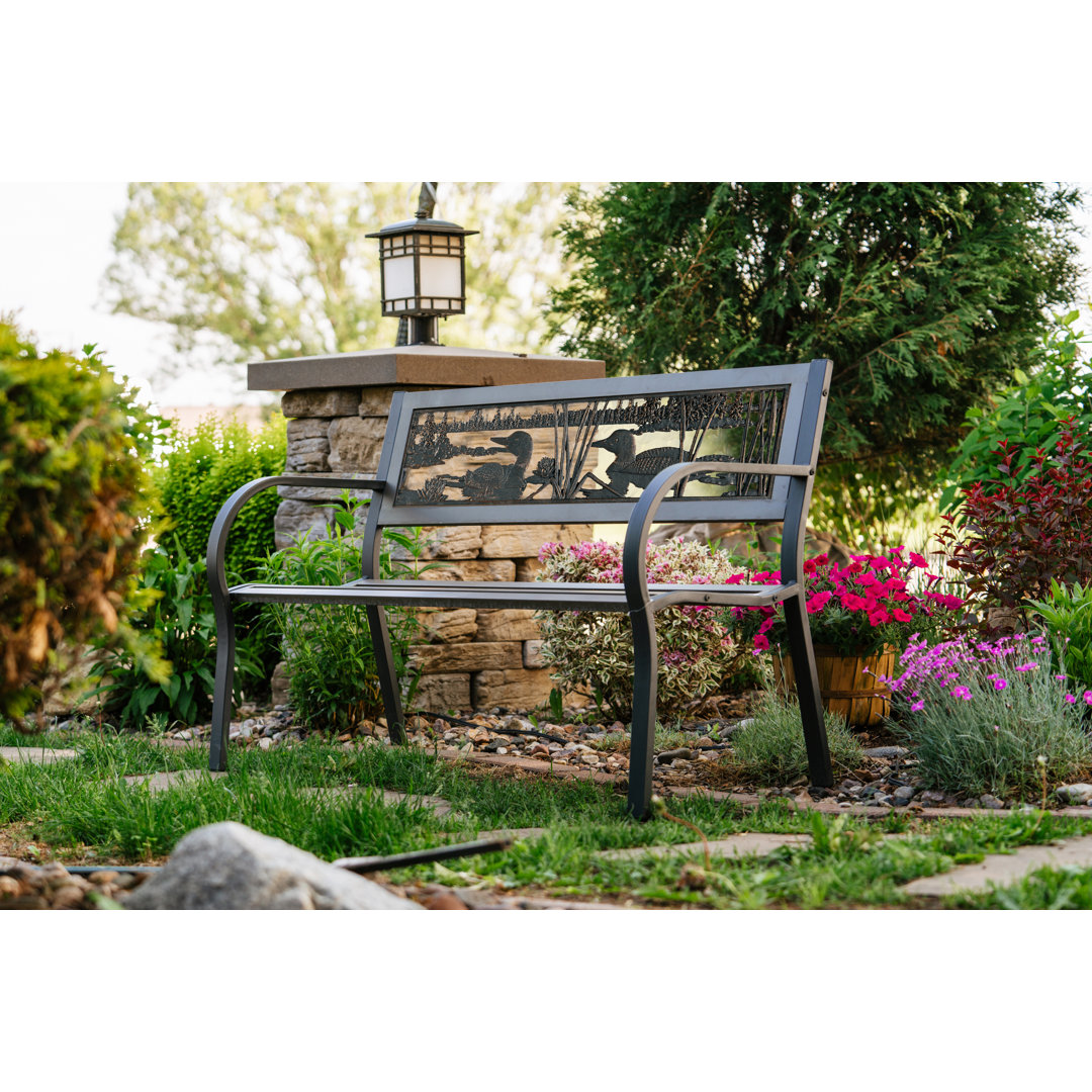 Coffey Loon Tube Steel Park Bench Rosalind Wheeler