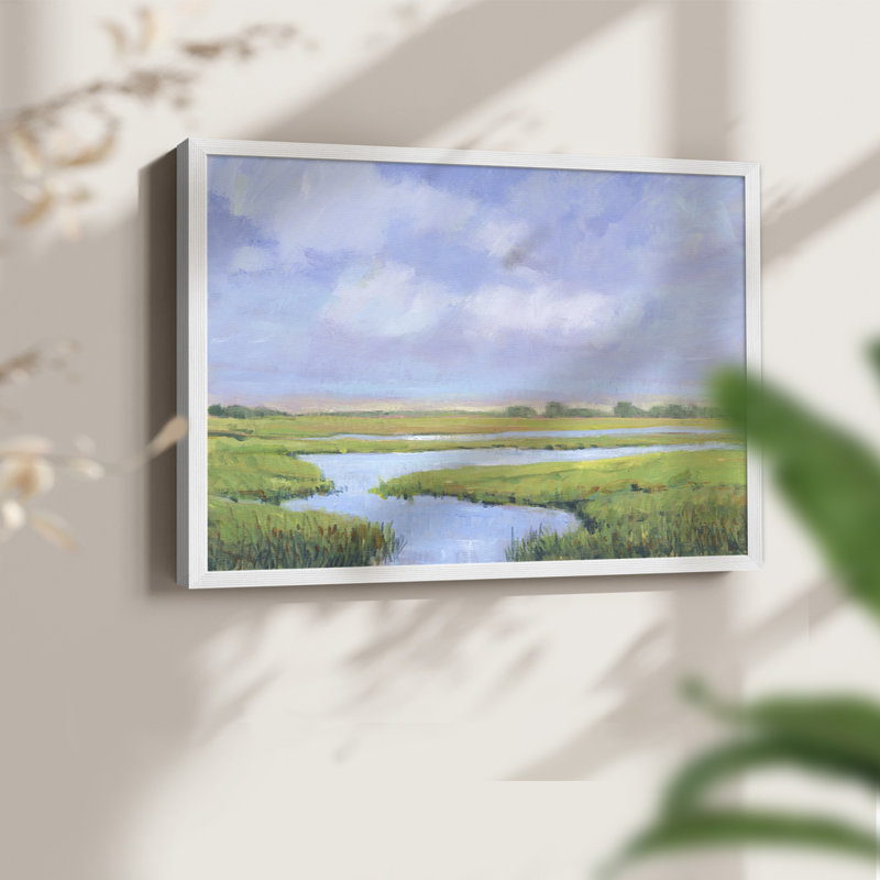 Summer Marsh II - Reproduction encadrée - Restickable, H 11 po x l 14 po, Blanc