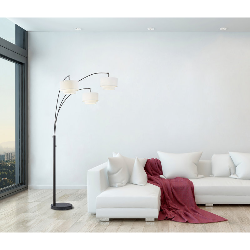 83'' Dark Bronze Arched Floor Lamp