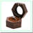 Wooden Hexagonal Ring Box for Weddings and Jewelry