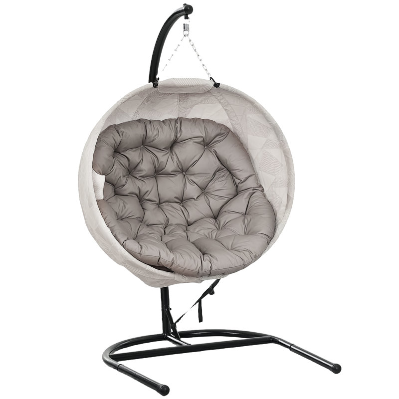 Egg Chair with Stand, Brown