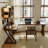 Nut-brown Rectangular Solid Wood Writing desk-793685623-793685624