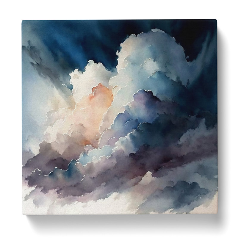 Cloudy Sky Watercolour - No Frame Print