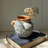 August Grove® Blue Floral Suzani Bud Vase Terracotta