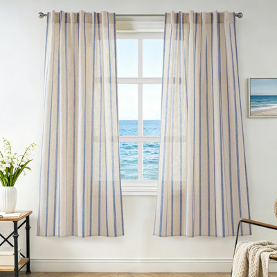Rideaux semi-transparents avec passe-tringle Farmhouse