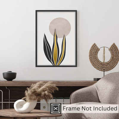 Botanical Golden Botanical Modern Unframed Art Print