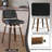 Modern 26" Swivel Leather Counter Stool Upholstered Seat With Sturdy Wood Frame-245914483