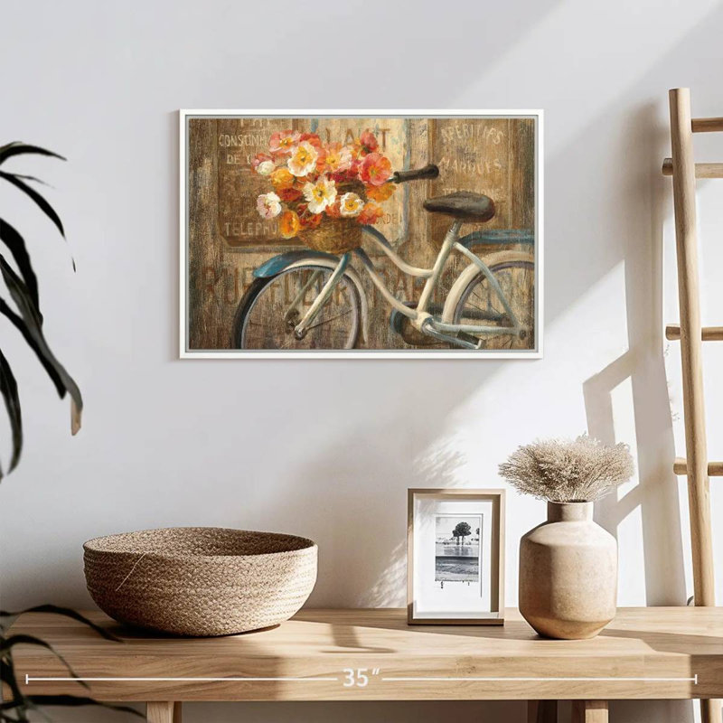 Rendez-vous au café II, Cadre flottant blanc, 19 po x 13 po