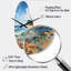 Beach Photo Coastal Impressions VII - Curved Shape Large Teal Wall Clock Sculpture-104242150
