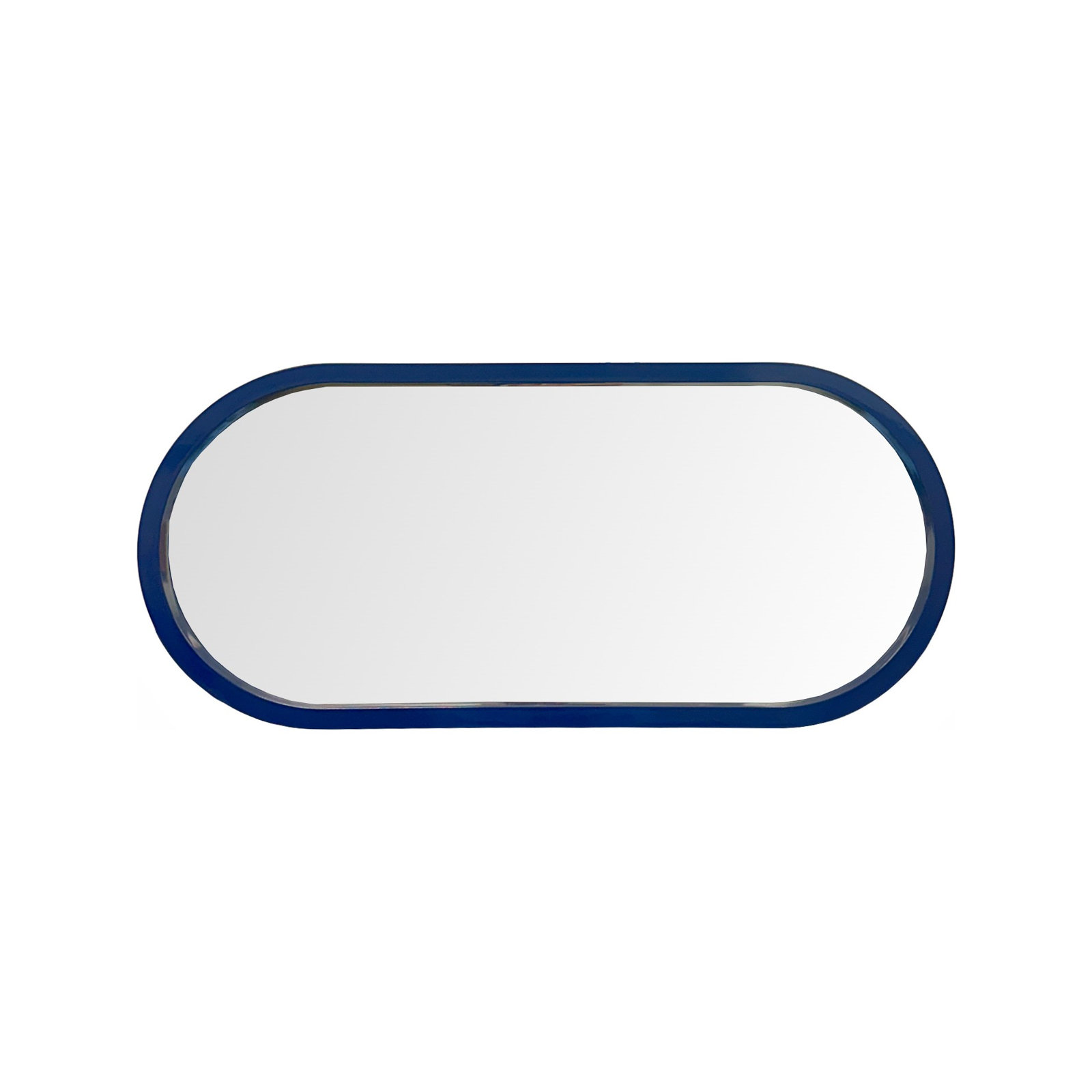 Osman Glossy Intense Rust Wall Mirror, Blue