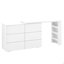 Six tiroirs, bureau amovible, trois compartiments de rangement