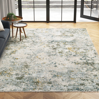 Chloe Abstract Dusty Sage Area Rug