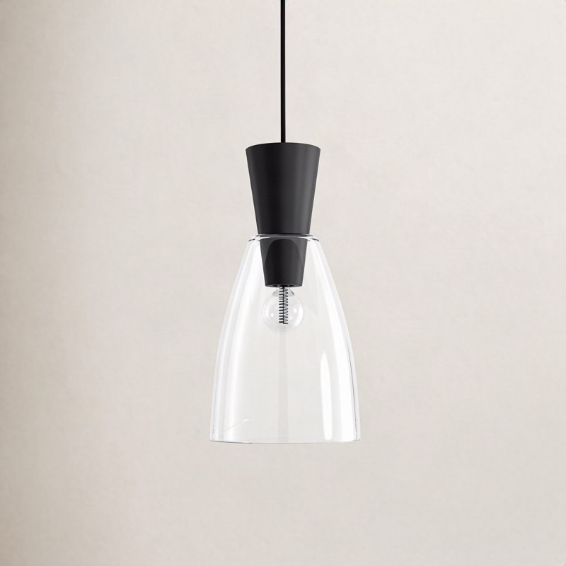 Luminaire suspendu en pot 1 lumière Moxie, Noir mat