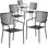 Fauteuil de patio intérieur / extérieur en acier à dossier carré Oia