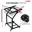 5Core DJ Mixer Stand 16U Adjustable Pro Audio Rack Mount Rolling Stage Cart w Wheel