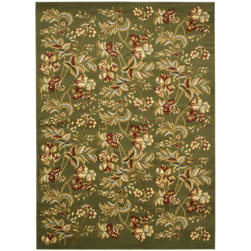 Carolane Performance Floral Rug, Rectangle 4' x 6'