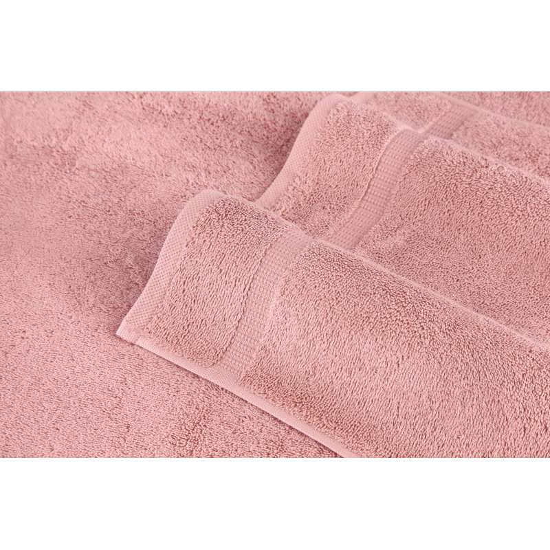 Agathon Turkish Cotton Hand Towels - Fast-Drying, Ultra Plush Bathroom Towels, Set of 6, Rose