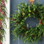 Couronne d'eucalyptus avec baies rouges Leyon