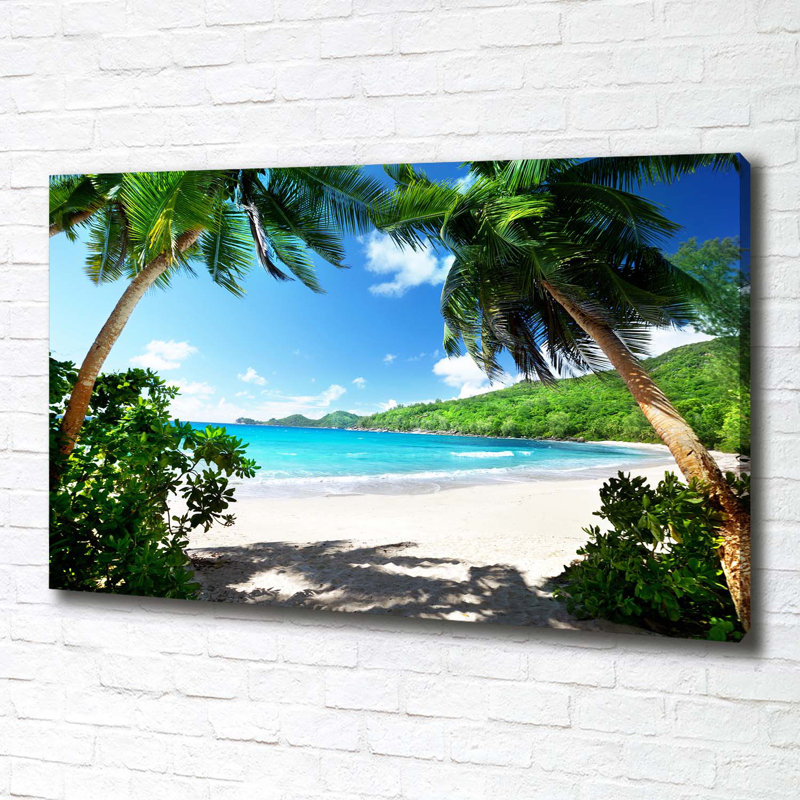 Seychelles Beach - Wrapped Canvas Print