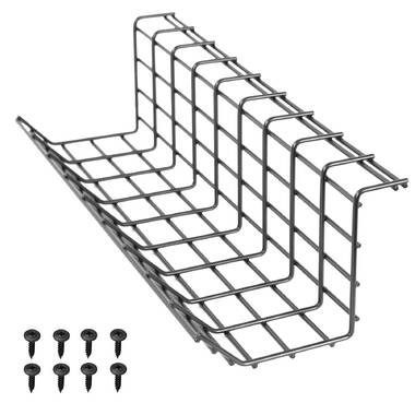 Mount-It! Black Under Desk Cable Tray, Wire Management Basket for Desktops,  Laptops, Sit Stand Desks & Reviews