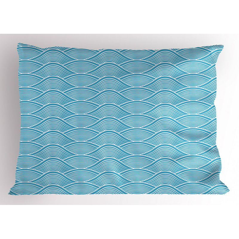 Narwhal Polyester Geometric Sham Set, Twin