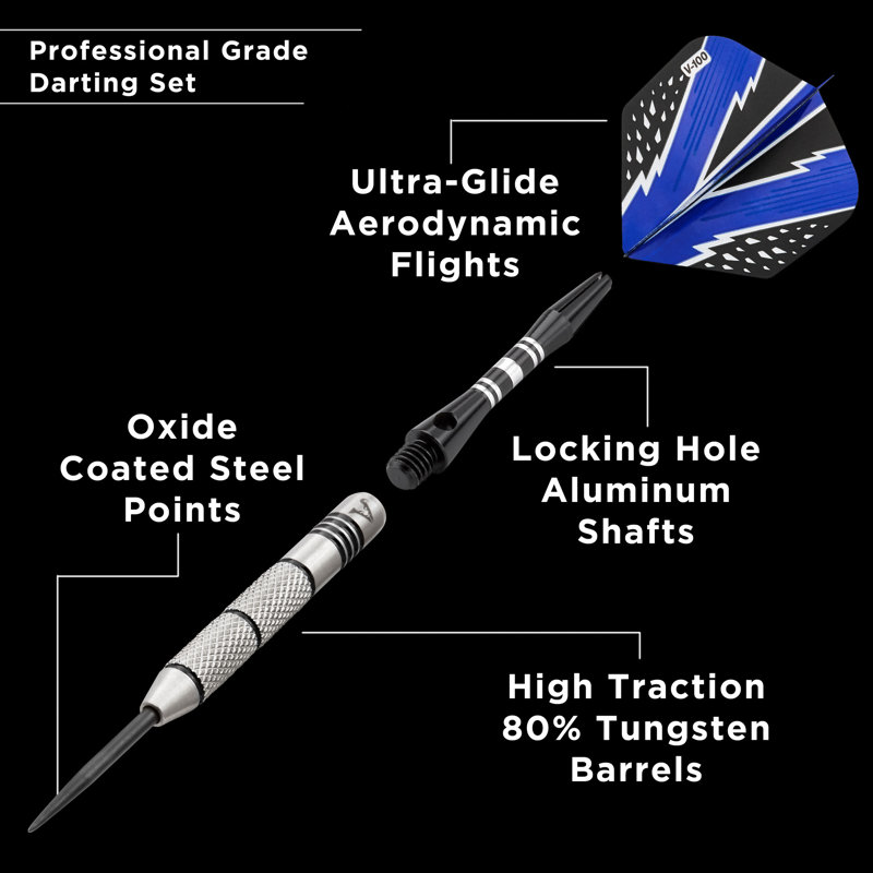 Viper 21g Tungsten Steel Tip Darts with Aluminum Shafts