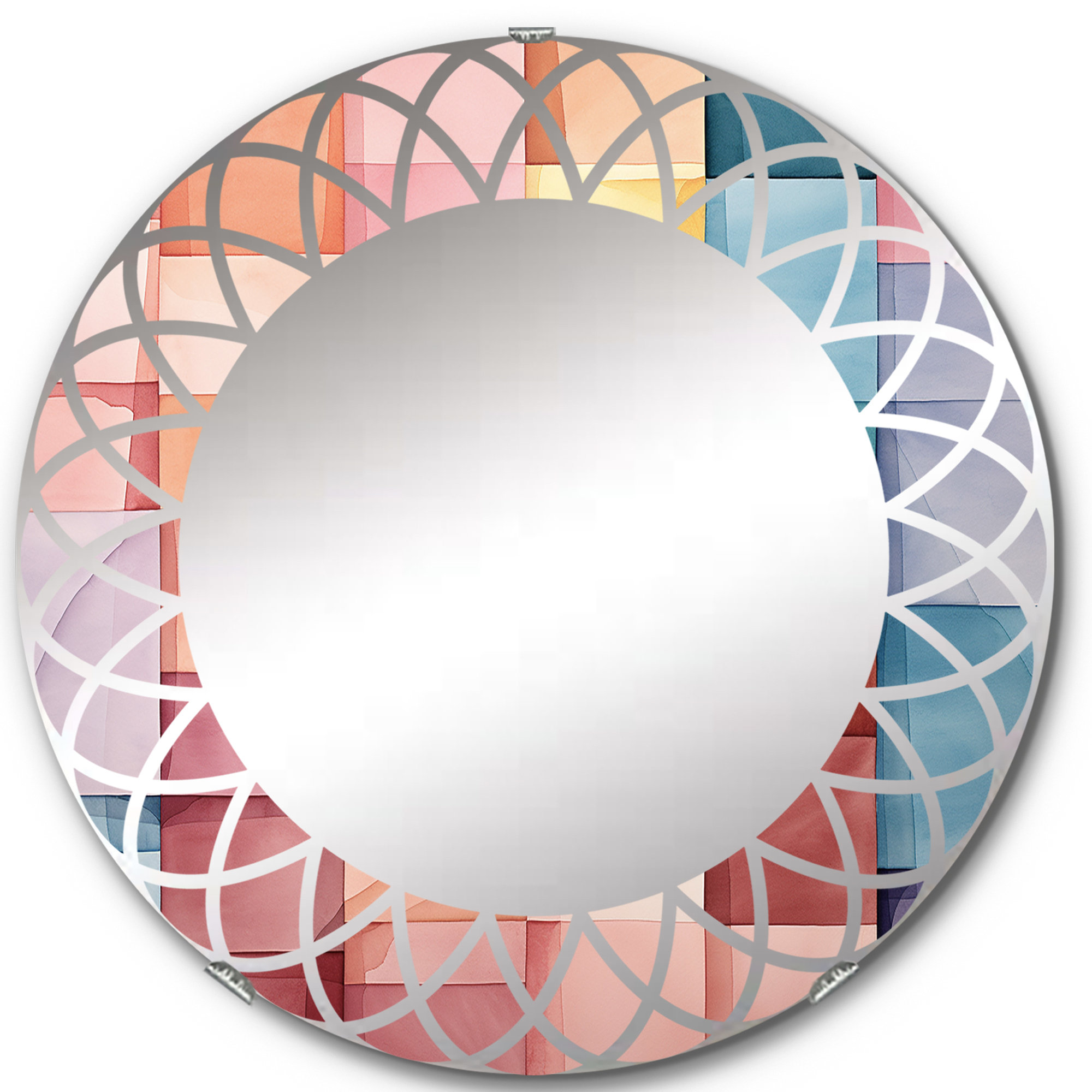 East Urban Home Porcini Circle Wall Mirror | Wayfair