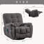 Fauteuil inclinable manuel pivotant surdimensionné de 39,8 po avec massage et chauffant-1739105413
