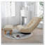 Chaise rembourrée avec repose-pieds