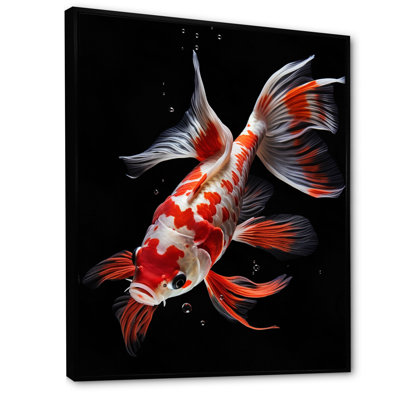 «Mikado Coral Kois Fish Vibrant Splendor I», reproduction sur toile flottante