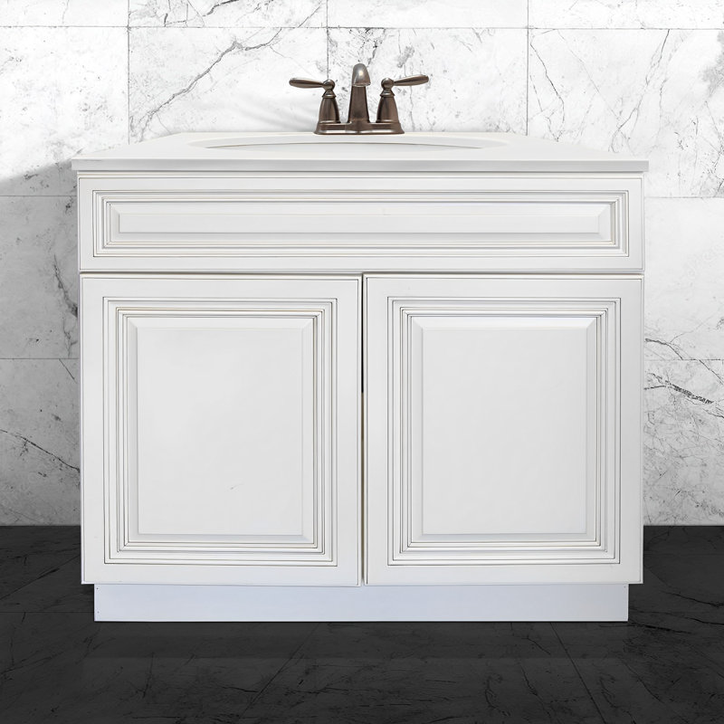 Base de meuble-lavabo 30 po blanc antique