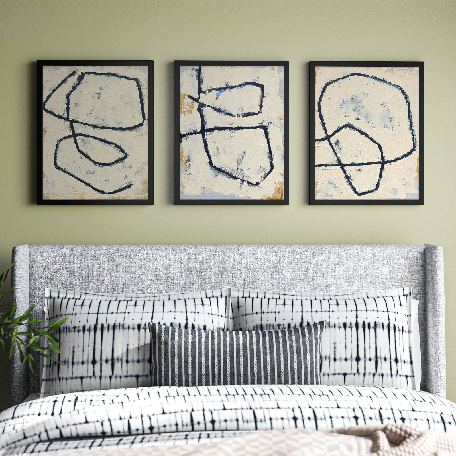 Moser Twisted 4, 5, 6 by Jacques Pilon - 3 Piece Print Set, Black Framed Paper, 20" H x 16" W x 1.25" D
