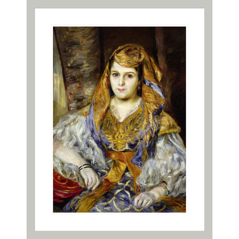 Mme. Clémentine Stora dans une robe algérienne Pierre-Auguste Renoir - Impression Giclée sur cadre, 29,5 po H x 22,94 po L
