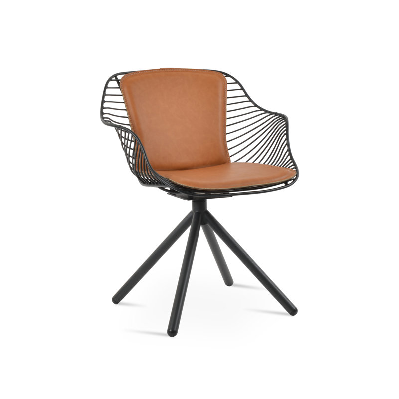 Fauteuil Zebra, Similicuir gris