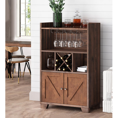 Brookelle 31 " L Solid Wood Bar Cabinet
