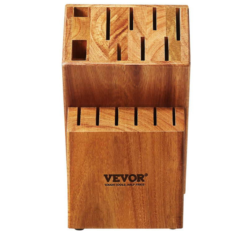 VEVOR VEVOR Knife Storage Block 15 Slots, Acacia Wood Universal