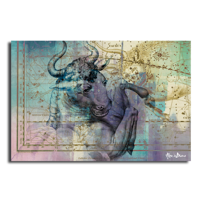 « zodiac study », impression sur toile, Taureau
