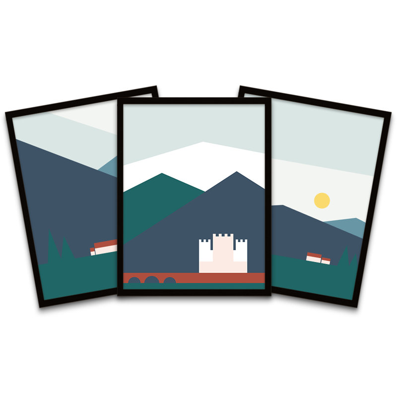 Highlands Eilean Donan Bonnie Scotland Castles - 3 Piece Print Set