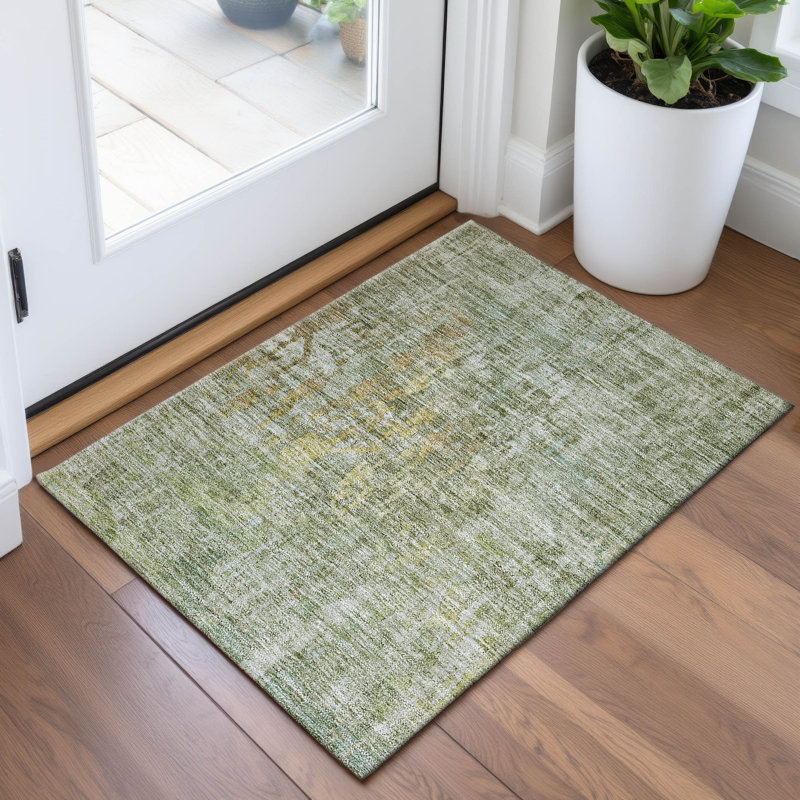 Premium Machine Washable Kelton AMF1237 Modern Rug, Rectangle 1'8" x 2'6"