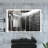 60X40 Inch Oversized LED Bathroom Mirror Wall Mounted Mirror With 3 Color Modes  Aluminum Frame Large Wall Mirror For Bathroom