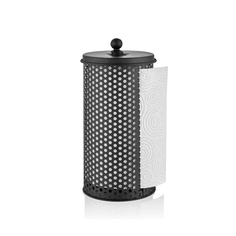 Metal Freestanding Paper Towel Holder, Matte Black