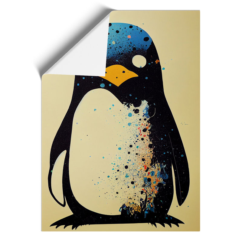 Penguin Graffiti No.6 - Wall Art, Paper, 42cm H x 29.7cm W, No Matte