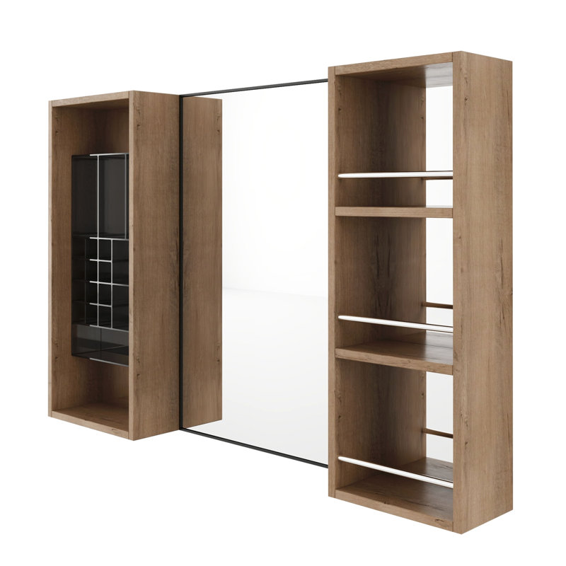 Armoire à pharmacie murale 41,3 "avec combinaison de rangement, armoire à pharmacie murale