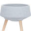Jardinière S / 2 11/15 po Terrazzo avec pieds en bois