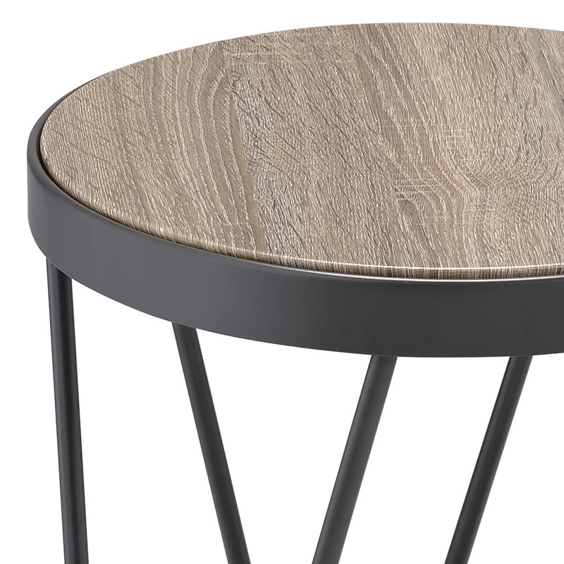 Table de bout en chêne et noir