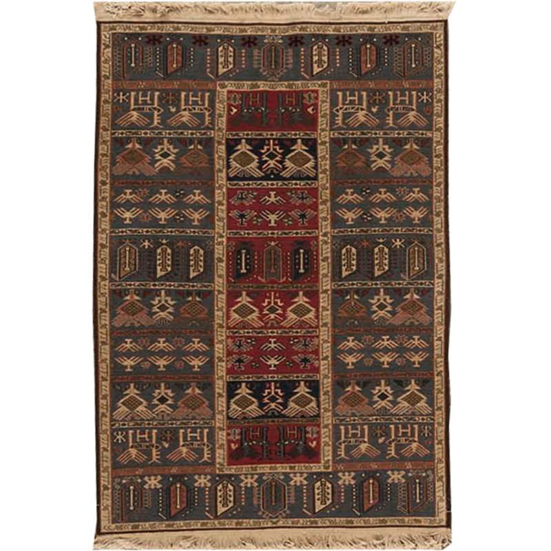 Tapis brun de haute qualité noué à la main