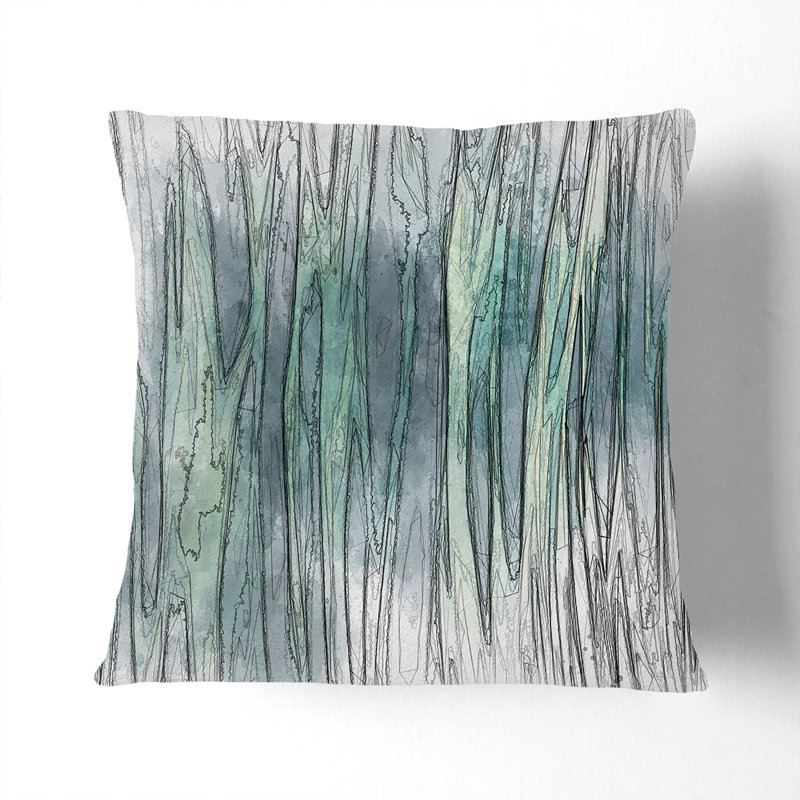 Abstract Square Cushion, 40cm H x 40c m W x 15cm D, Stone