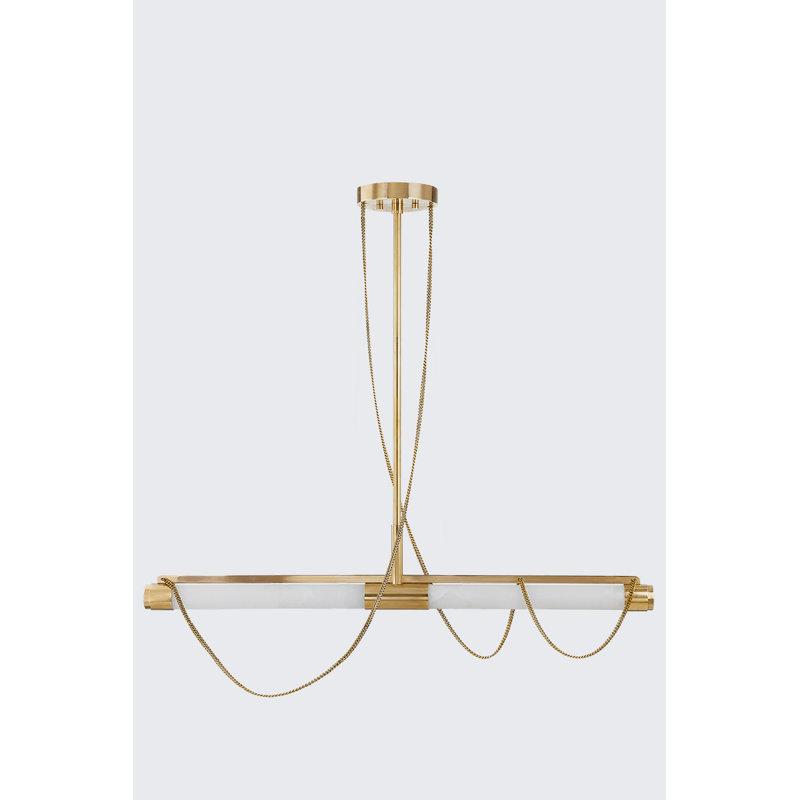 Lariat Integrated LED Chandelier by Noz Nozawa for Corbett Lighting, 65.75" H x 7.75" W x 7.75" D